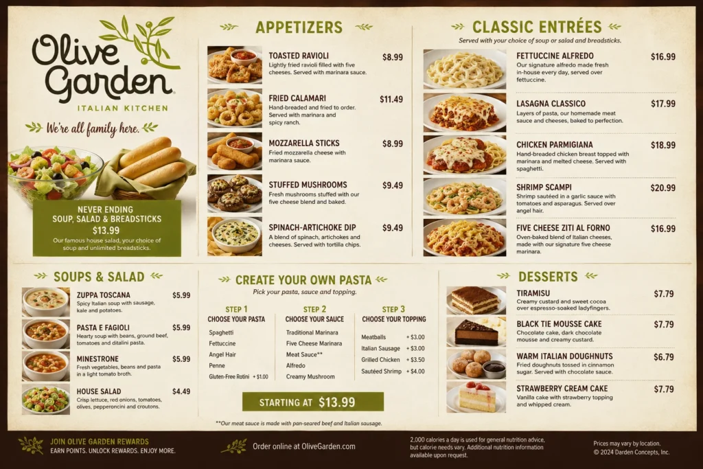 Olive Garden Menu